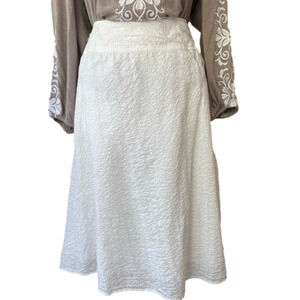Croft & Barrow White Cotton Lined Skirt